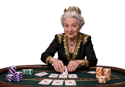 Granny Live Baccarat Dealerin mit Kartenschuh VIP Tisch