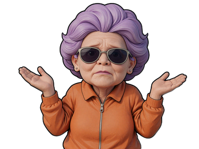Granny zuckt mit den Schultern Schw&auml;chen SpinGranny Test