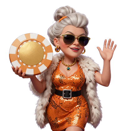 Granny als glamour&ouml;se Dealerin l&auml;dt zum Live Casino ein