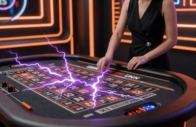 Lightning Roulette elektrische Multiplikatoren Live Dealer