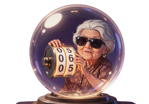 Granny benutzt Predictor Tool Kristallkugel Slot-Strategie SpinGranny