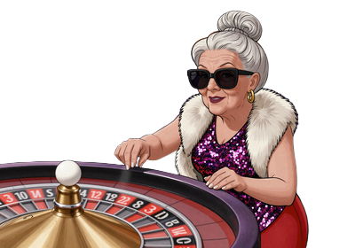 Granny Live Roulette Dealerin dreht Rad mit Kugel SpinGranny Casino